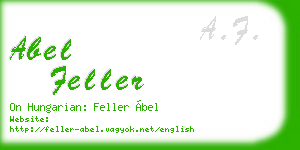 abel feller business card