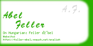 abel feller business card